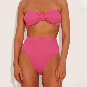 Hunza G Vibrant Pink Bandeau Bikini